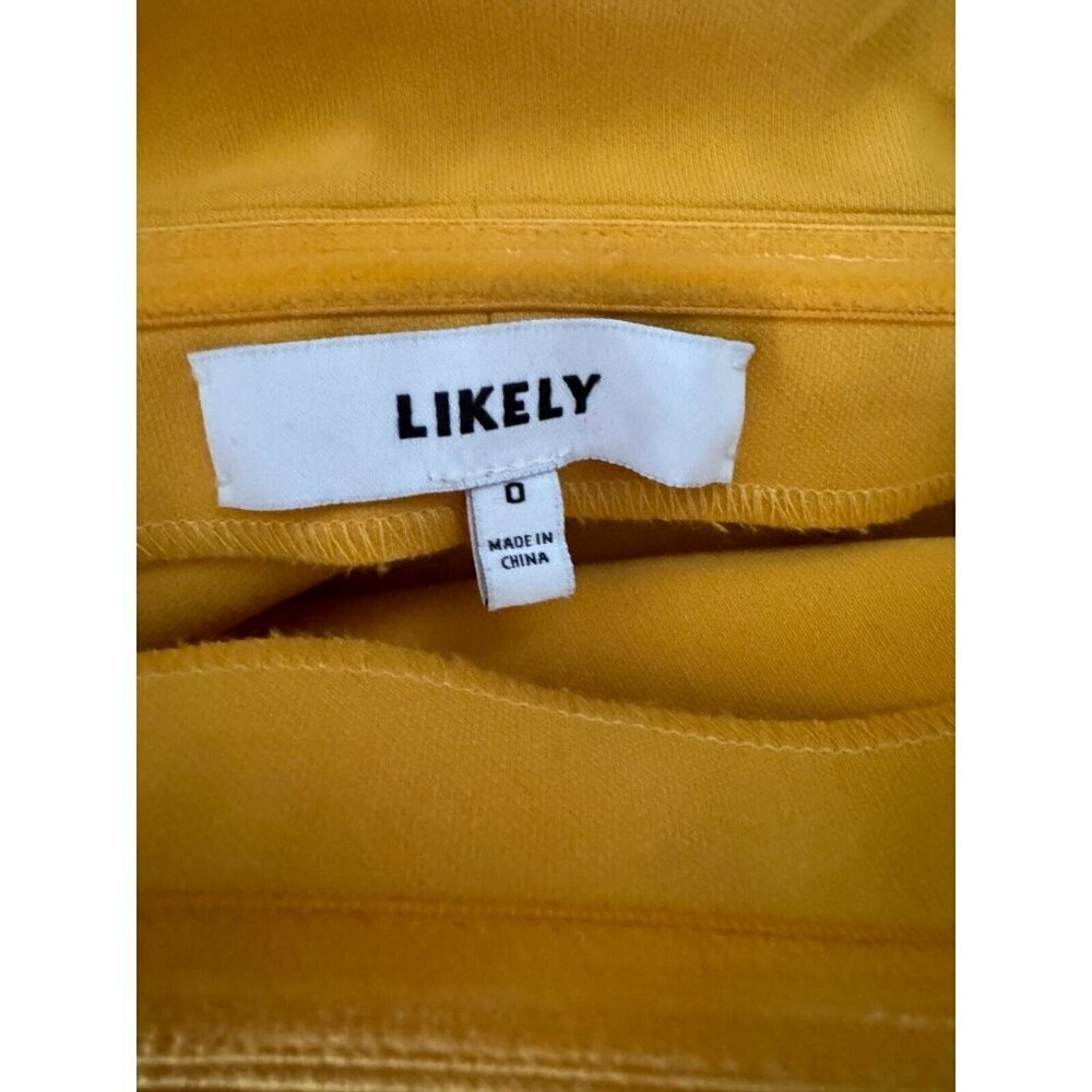 Likely Golden Conrad Strapless Sheath Yellow Dress Womens Size 0 - Picture 7 of 7